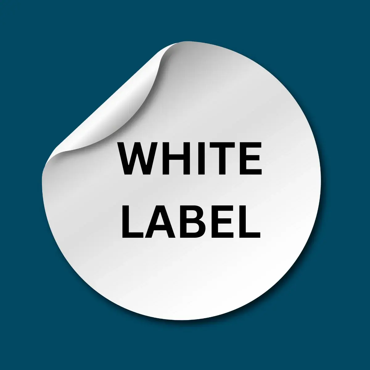 White label on blue background: a simple and clean design featuring a white label against a vibrant blue backdrop.